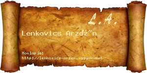 Lenkovics Arzén névjegykártya
